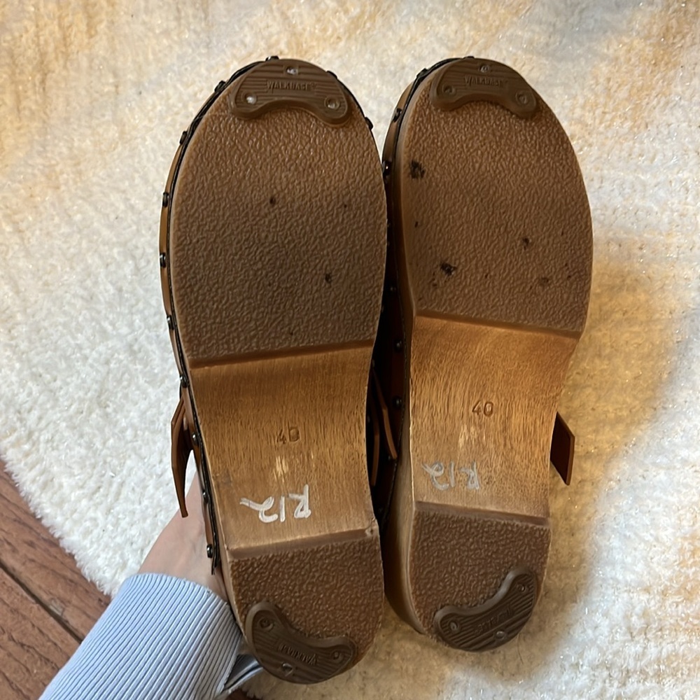 Isabel Marant Thalie Buckle Leather Brown clogs size 10 - Picture 13 of 14